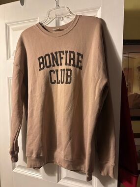 Bonfire Club Crewneck Sweatshirt - Taupe